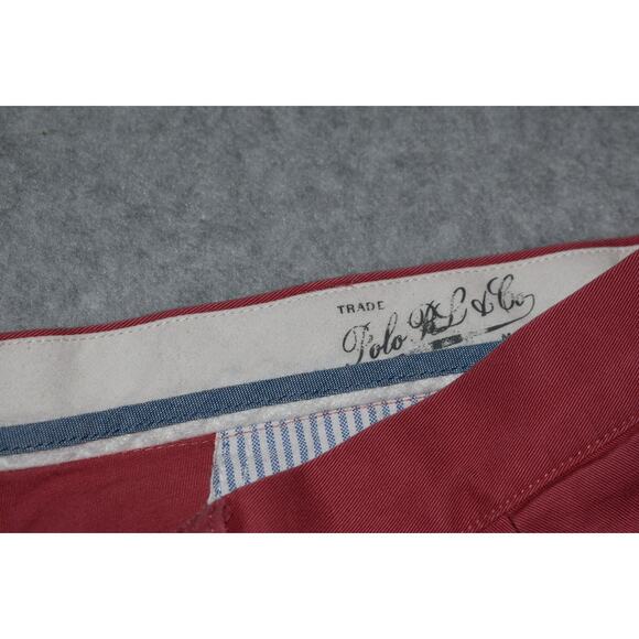 Polo Ralph Lauren Pants CHINOS Mens Size 36 x 30 Pink Cotton Pleated - Picture 4 of 8